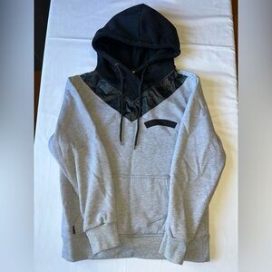 Black Apple Hoodie Grey Medium